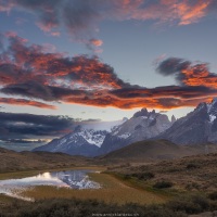 Parc Torres del Paine: paysage de fin de journée