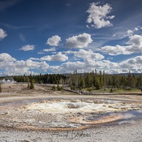 Parc Yellowstone: Tardy geyser