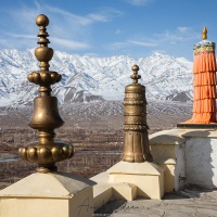 Thiksey: Vue depuis le haut du monastère