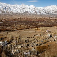 Thiksey:: vue depuuis le monastère