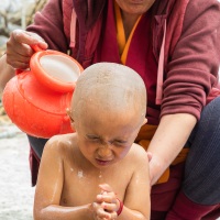 Zangla, nonnerie de Chumo: toilette