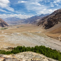 Région Padum: Vue sur la vallée de la rivière Tsarap