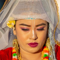 Festival de danse à Leh: danseuse du Nagaland